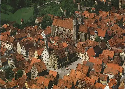 Rothenburg Tauber Fliegeraufnahme Kat. Rothenburg ob der Tauber