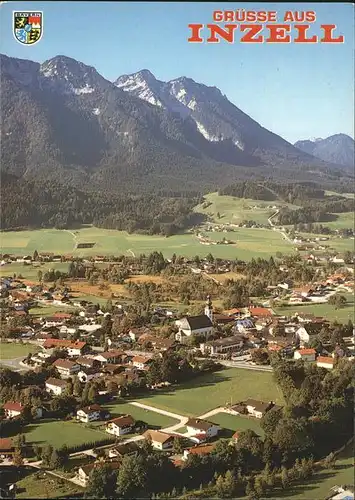 Inzell mit Bayer Alpen Fliegeraufnahme Kat. Inzell