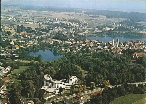 Bad Waldsee mit Schlosspark Klinik Fliegeraufnahme Kat. Bad Waldsee