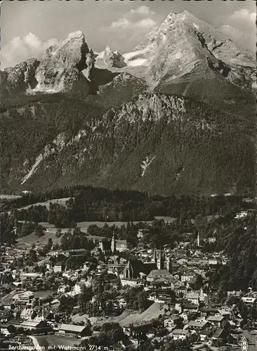 Berchtesgaden mit Watzmann Fliegeraufnahme Kat. Berchtesgaden
