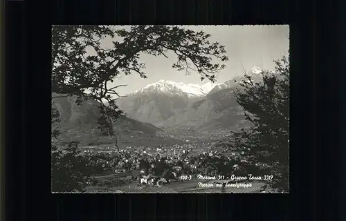 Merano Suedtirol Panorama e Gruppo Tesso Kat. Merano