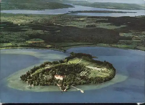 Insel Mainau mit Reichenau Fliegeraufnahme Kat. Konstanz