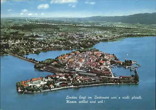 Lindau Bodensee Fliegeraufnahme Kat. Lindau (Bodensee)