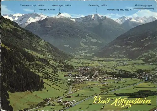 Bad Hofgastein Salzburg Panorama mit Hohen Tauern Kat. Bad Hofgastein