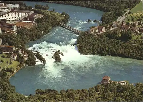 Neuhausen SH am Rheinfall Fliegeraufnahme Kat. Neuhausen