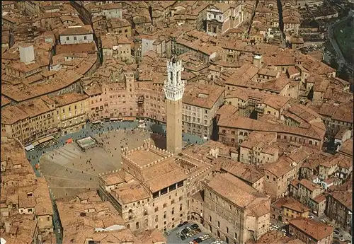 Siena piazza del Campo Veduta aerea Kat. Siena