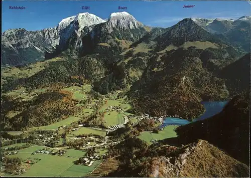 Koenigsee Berchtesgaden Blick von Gruenstein Kat. Berchtesgaden