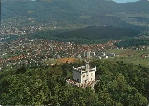 Olten mit Saeli Schloss Fliegeraufnahme Kat. Olten