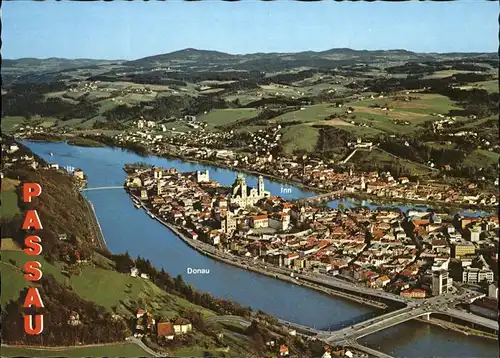 Passau Fliegeraufnahme Kat. Passau