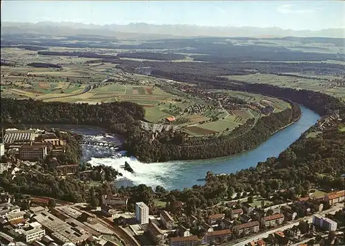 Neuhausen SH am Rheinfall Fliegeraufnahme Kat. Neuhausen