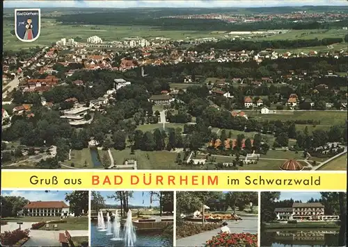 Bad Duerrheim Fliegeraufnahme Panorama mit Kurhaus Kurpark Springbrunnen Kat. Bad Duerrheim