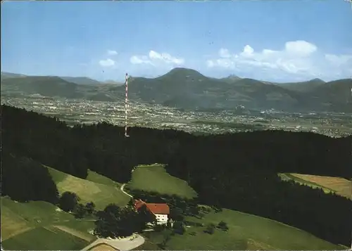 Anger Bayern Strobl Alm mit Blick ins Salzburger Land Fliegeraufnahme Kat. Anger