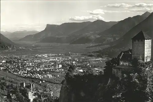 Merano Suedtirol mit Schloss Tirol Kat. Merano