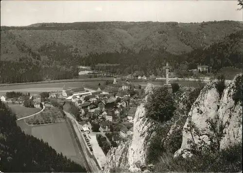 Beuron Donautal mit Kloster u.Petersfelsen / Beuron /Sigmaringen LKR