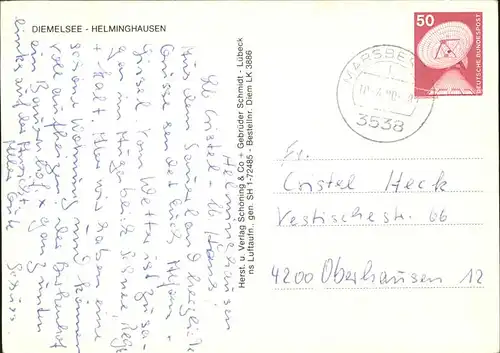 Helminghausen mit Diemelsee Kat. Marsberg