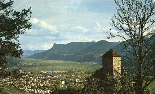 Merano Suedtirol mit Castel Tirolo Kat. Merano