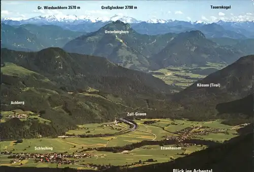 Aschau Chiemgau Blick ins Achental Kat. Aschau i.Chiemgau