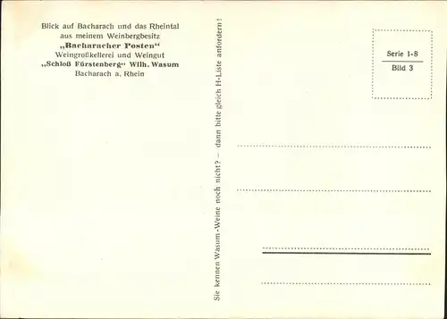 Bacharach Rhein  Kat. Bacharach