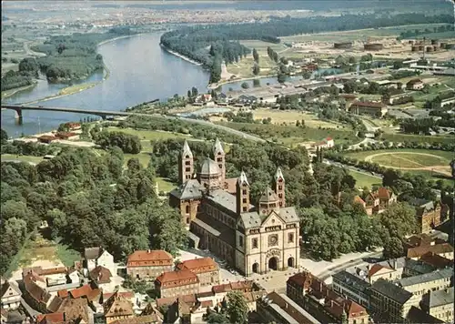 Speyer Rhein mit Dom Kat. Speyer