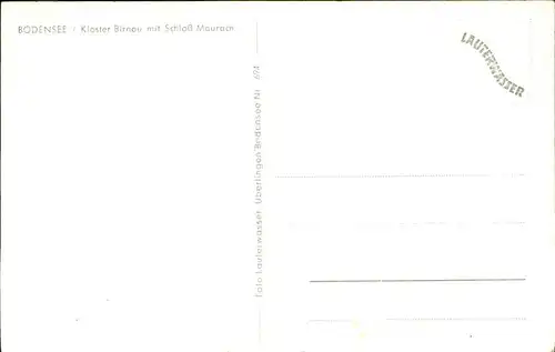Birnau Kloster mit Schloss Maurach Kat. Uhldingen Muehlhofen