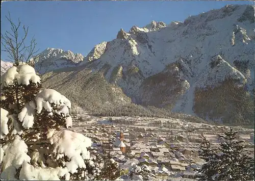 Mittenwald Bayern im Winter Kat. Mittenwald