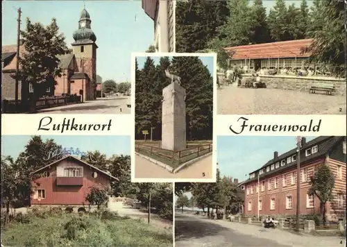 Frauenwald Thueringen mit FDGB Heim" u.Waldcafe Lenkgrund Kat. Frauenwald