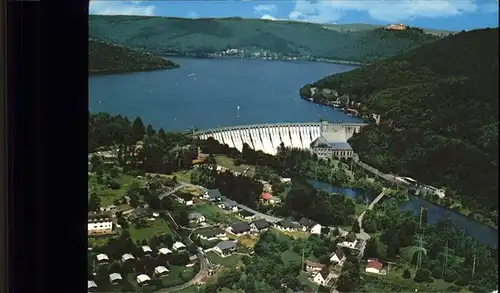 Hemfurth Edersee Staumauer u.Schloss Waldeck Kat. Edertal