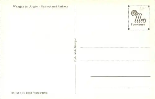 Wangen Allgaeu Ratsloch und Rathaus Kat. Wangen im Allgaeu