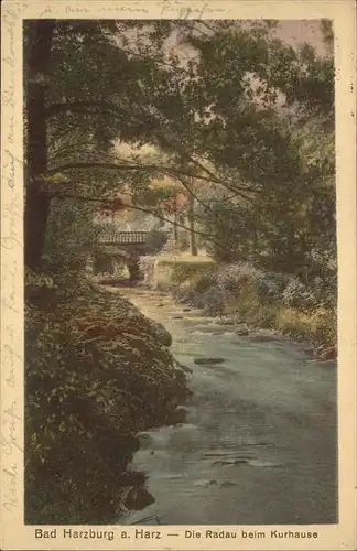 Bad Harzburg Die Radau beim Kurhaus mit Bruecke Kat. Bad Harzburg