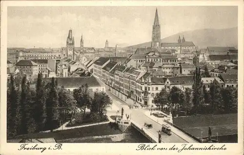 Freiburg Breisgau Blick von der Johanniskirche Kat. Freiburg im Breisgau