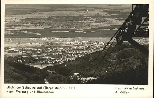 Freiburg Breisgau Blick vom Schauinsland Kat. Freiburg im Breisgau