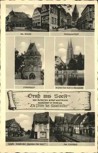 Soest Arnsberg Markt Rathausstr Osthofentor Gr Teich Wiesenkirche Jakobistr Jaegerken von Soest Am Loerbach / Soest /Soest LKR