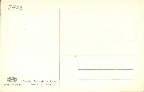 Obernhof Lahn Kloster Arnstein Kat. Obernhof