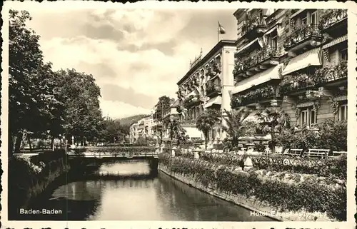 Baden Baden Hotel Europaeischer Hof Bruecke Kat. Baden Baden