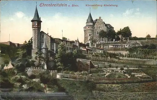 Ehrenbreitstein Klausenburg Rheinburg Kat. Koblenz