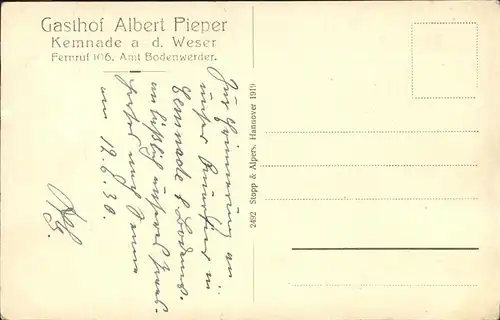 Bodenwerder Gasthof Albert Pieper Kat. Bodenwerder