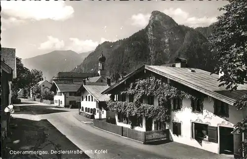 Oberammergau Dedlerstr mit Kofel Kat. Oberammergau
