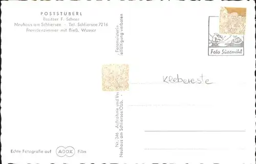 Schliersee Poststueberl Kat. Schliersee