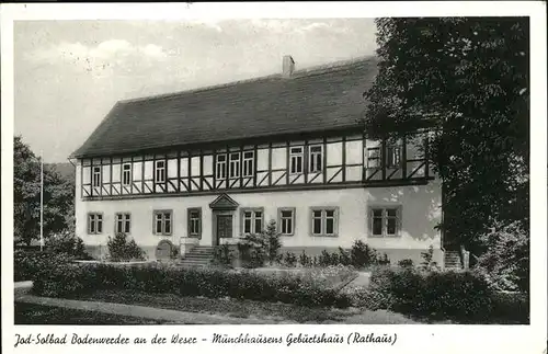 Bodenwerder Muenchhausens Geburtshaus Rathaus Kat. Bodenwerder