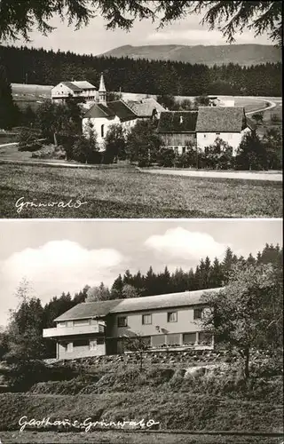 Gruenwald Lenzkirch Ortsblick Gasthaus Gruenwald Kat. Lenzkirch