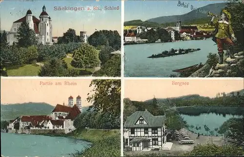 Saeckingen Rhein Schloss Bergsee Trompeter Kat. Bad Saeckingen