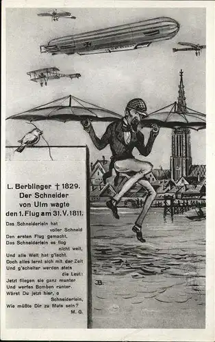 Ulm Donau Karikatur Der Schneider von Ulm Kat. Ulm