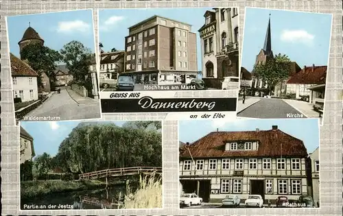 Dannenberg Elbe Waldemarturm Hochhaus Markt Kirche Jeetze Rathaus / Dannenberg (Elbe) /Luechow-Dannenberg LKR