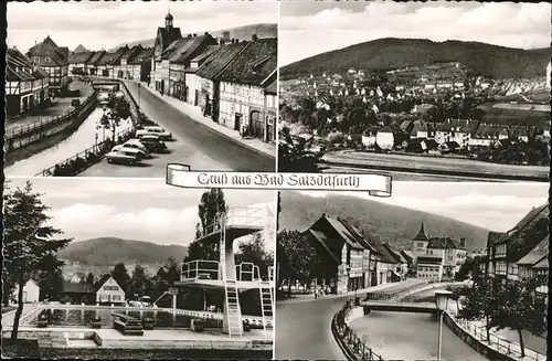 Bad Salzdetfurth Panorama Teilansichten Schwimmbad Kat. Bad Salzdetfurth