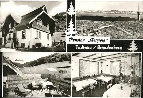 Brandenberg Todtnau Pension Bergrose Panorama Feldberg Kat. Todtnau