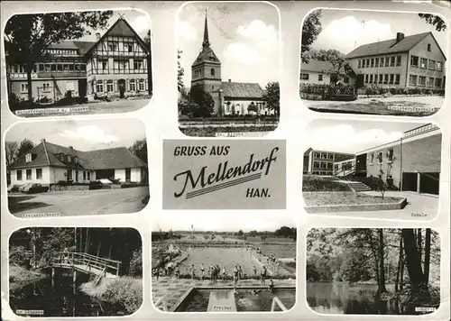 Mellendorf Naturfreundehaus Loenssee Freibad Ev Kirche Schulen Kat. Wedemark