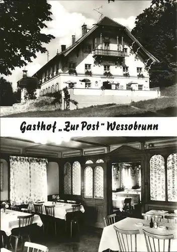 Wessobrunn Gasthof Zur Post Gastraum Kat. Wessobrunn