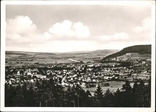 Hoexter Weser vom Raeuscheberg Weserbergland Klinik Kat. Hoexter