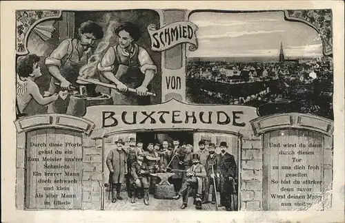Buxtehude Schmied von Buxtehude Illustration Panorama Kat. Buxtehude