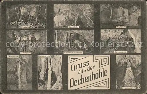 Hoehlen Caves Grottes Dechenhoehle Koenigshalle Vorhalle Kat. Berge